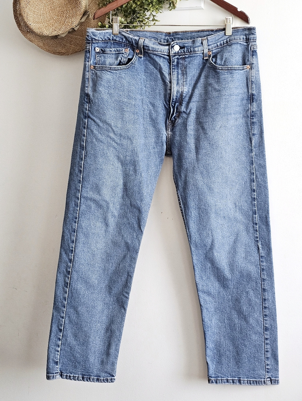 Levi’s 505 Jeans W40 L30 Regular Fit Blue Denim Classic Straight Mens